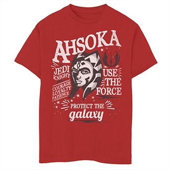 Boys 8-20 Star Wars Ahsoka Head Shot Quote Collage Graphic Tee