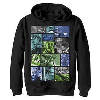 Boys 8-20 Star Wars: Clone Wars Group Shot Panels Graphic Fleece Hoodie