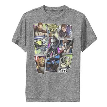Boys 8-20 Star Wars Clone Wars Square Group Photos Graphic Tee