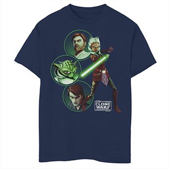 Boys 8-20 Star Wars: Clone Wars Light Side Group Shot Graphic Tee