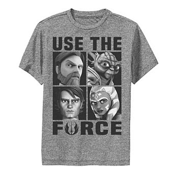 Boys 8-20 Star Wars: Clone Wars Use The Force Character Box Up Graphic Tee