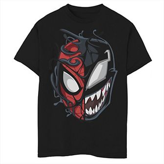 Boys 8-20 Marvel Spider-Man Peter Venom Split Face Graphic Tee