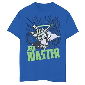 Boys 8-20 Star Wars: Clone Wars Yoda Jedi Master Action Pose Graphic Tee