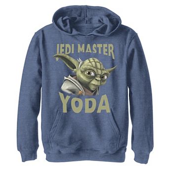 Boys 8-20 Star Wars: Clone Wars Jedi Master Yoda Big Face Graphic Fleece Hoodie