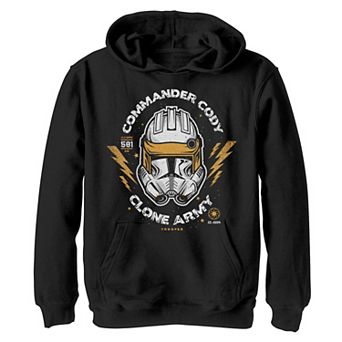 Boys 8-20 Star Wars Commander Cody Clone Army Head Shot Graphic Fleece Hoodie