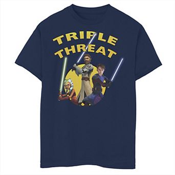 Boys 8-20 Star Wars: Clone Wars Group Shot Triple Threat Graphic Tee