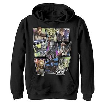Boys 8-20 Star Wars Clone Wars Square Group Photos Graphic Fleece Hoodie
