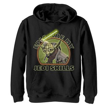 Boys 8-20 Star Wars: The Clone Wars Yoda Epic Are My Jedi Skills Graphic Fleece Hoodie