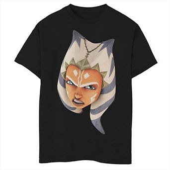 Boys 6-20 Star Wars: Clone Wars Ahsoka Big Face Graphic Tee