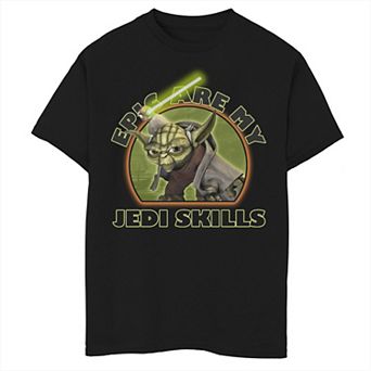 Boys 6-20 Star Wars: The Clone Wars Yoda Epic Are My Jedi Skills Graphic Tee