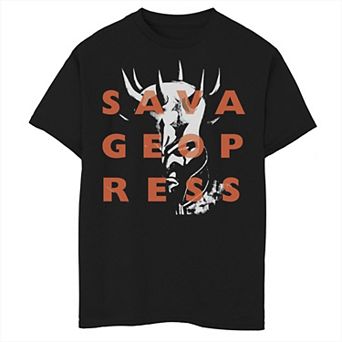 Boys 8-20 Star Wars: Clone Wars Savage Opress Text Overlay Graphic Tee