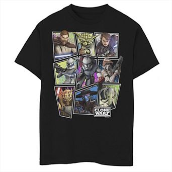 Boys 6-20 Star Wars Clone Wars Square Group Photos Graphic Tee