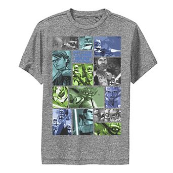 Boys 8-20 Star Wars: Clone Wars Group Shot Panels Graphic Tee