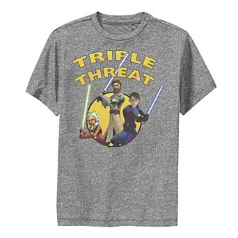 Boys 8-20 Star Wars: Clone Wars Group Shot Triple Threat Graphic Tee