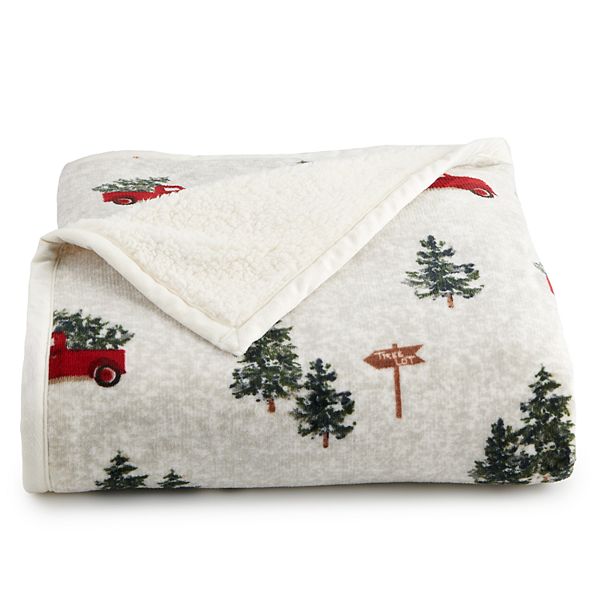 Cuddl Duds Plush Sherpa Throw