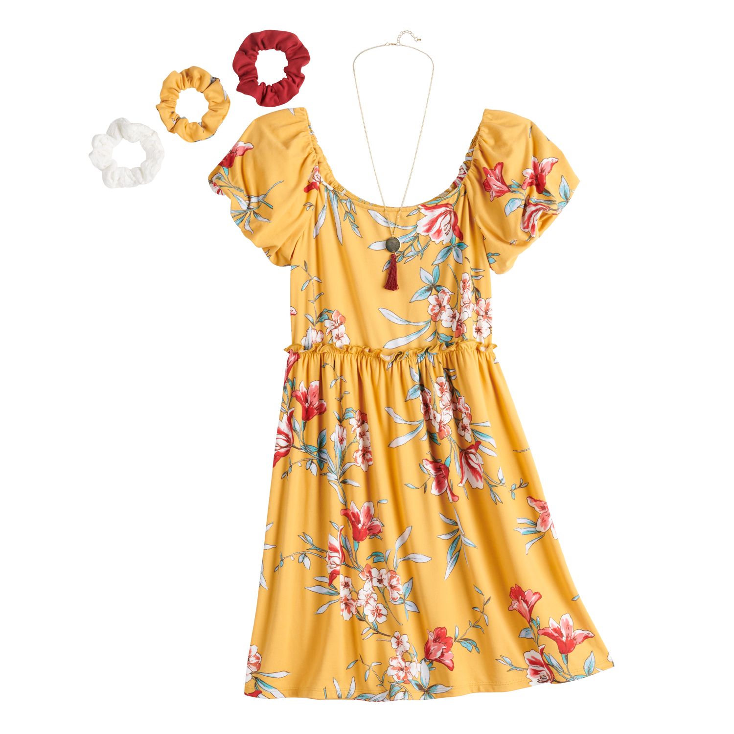 mustard yellow little girl dress