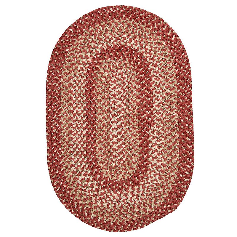 Colonial Mills Braxton Braided Rug, Red, 5 Ft Rnd