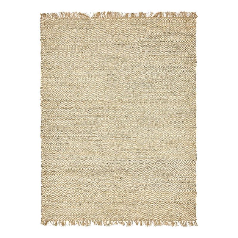 Unique Loom Mesa Jute Blend Rug, Beig/Green, 9X12 Ft