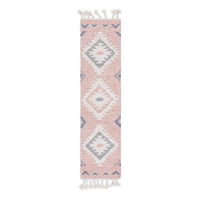 Unique Loom Mesa Jute Blend Rug, Pink, 2X6 Ft