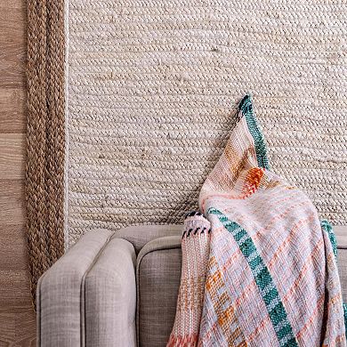 Unique Loom Goa Braided Jute Blend Rug
