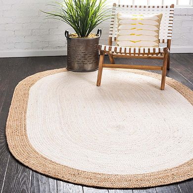 Unique Loom Goa Braided Jute Blend Rug