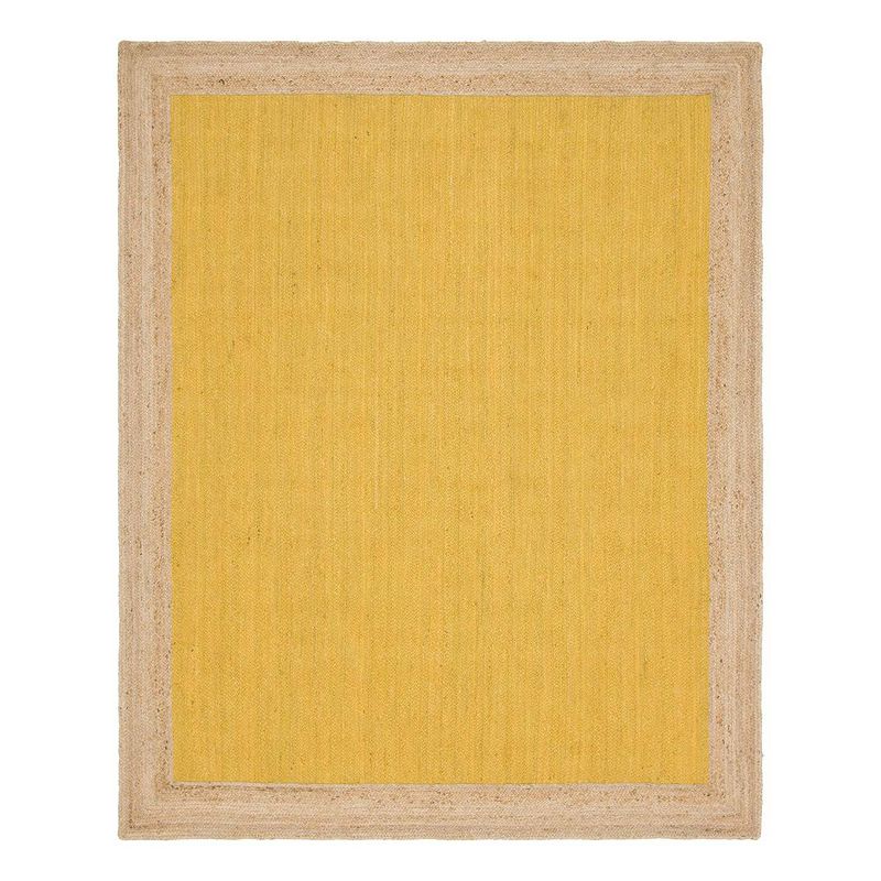 Unique Loom Goa Braided Jute Blend Rug, Yellow, 9X12 Ft