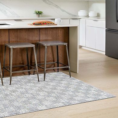 Unique Loom Checkered Chindi Rug