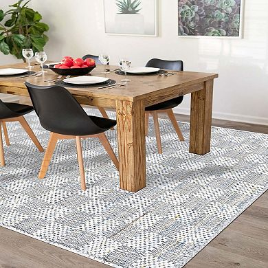 Unique Loom Checkered Chindi Rug