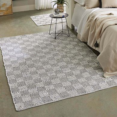 Unique Loom Checkered Chindi Rug