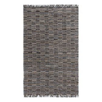 Unique Loom Checkered Chindi Jute Rug