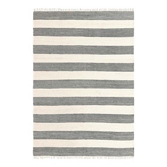 Unique Loom Striped Chindi Jute Blend Rag Rug