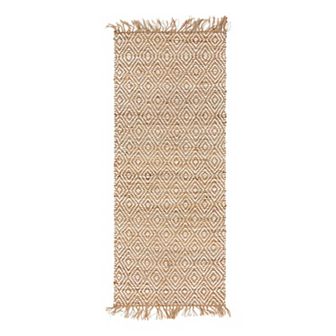 Unique Loom Striped Chindi Jute Blend Rag Rug