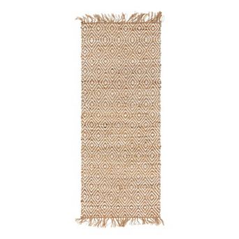 Unique Loom Striped Chindi Jute Blend Rag Rug