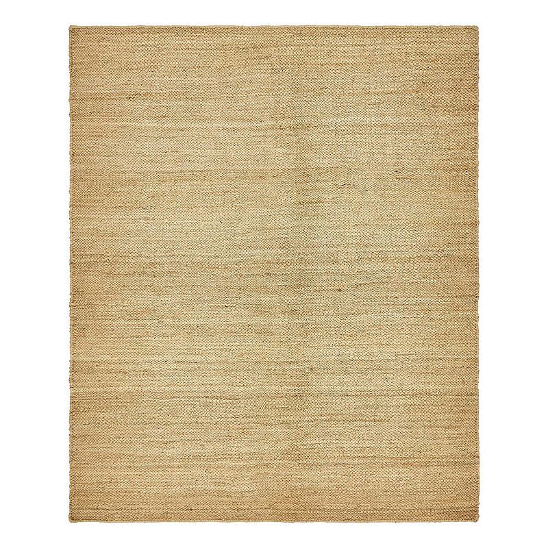 Unique Loom Chunky Jute Blend Rug, Beig/Green, 9X12 Ft