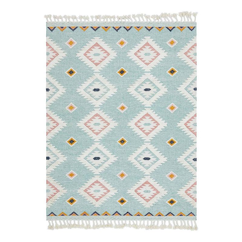 Unique Loom Mesa Jute Blend Rug, Blue, 9X12 Ft