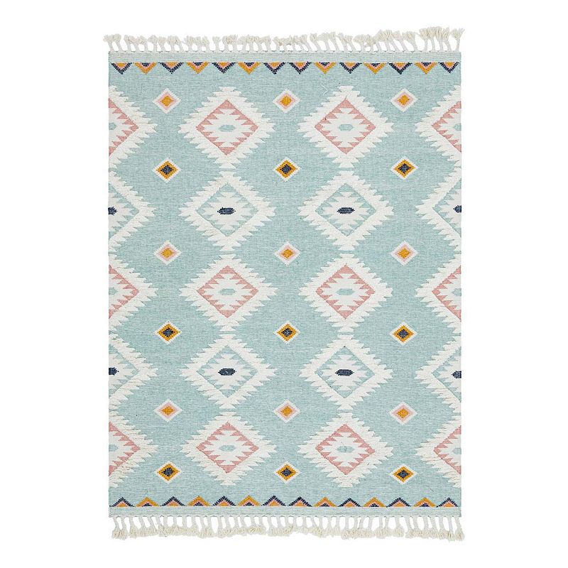 Unique Loom Mesa Jute Blend Rug, Blue, 9X12 Ft