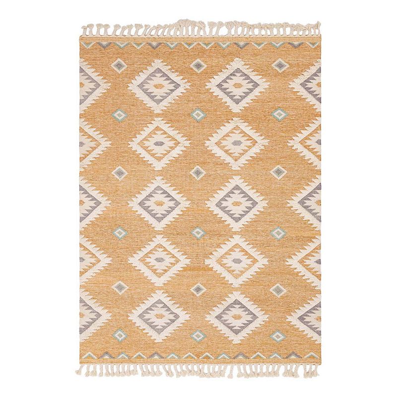 Unique Loom Mesa Jute Blend Rug, Yellow, 9X12 Ft