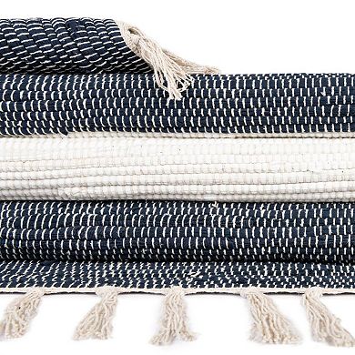 Unique Loom Striped Chindi Rag Rug