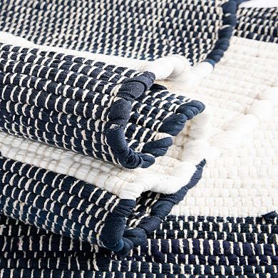 Unique Loom Striped Chindi Rag Rug