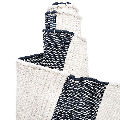 Unique Loom Striped Chindi Rag Rug