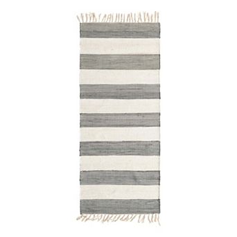 Unique Loom Striped Chindi Rag Rug