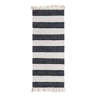 Unique Loom Striped Chindi Rag Rug