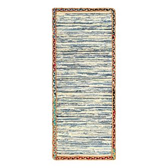 Unique Loom Striped Chindi Jute Rug