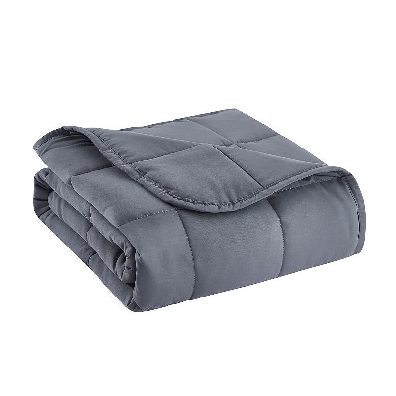 Bon Voyage 5-lbs. Microfiber Travel Weighted Throw, Grey, 5 LBS