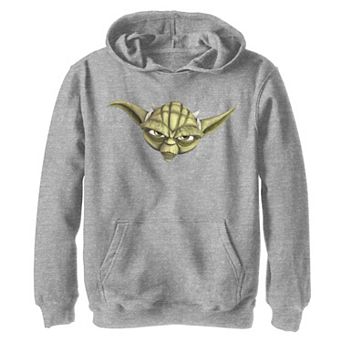 Boys 8-20 Star Wars: Clone Wars Yoda Big Face Graphic Hoodie