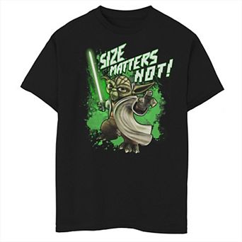 Boys 8-20 Star Wars: The Clone Wars Yoda Size Matters Not Graphic Tee