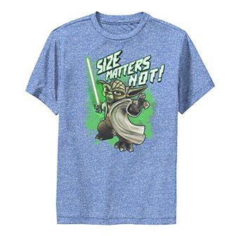 Boys 8-20 Star Wars: The Clone Wars Yoda Size Matters Not Performance Graphic Tee