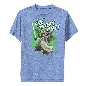 Boys 8-20 Star Wars: The Clone Wars Yoda Size Matters Not Performance Graphic Tee