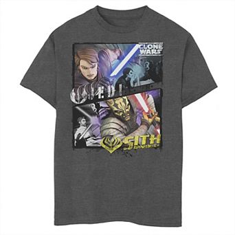 Boys 8-20 Star Wars: The Clone Wars Jedi & Sith Panels Graphic Tee