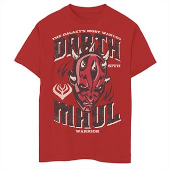 Boys 8-20 Star Wars Darth Maul The Galaxy's Most Wanted Head Shot Graphic Tee